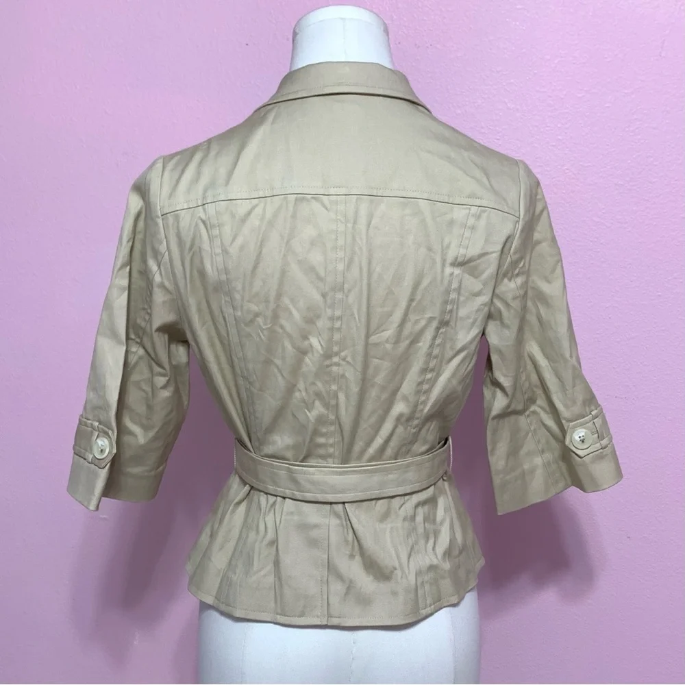 VTG Y2K Banana Republic Light Tan Belted Blazer 2P - Picture 3 of 13
